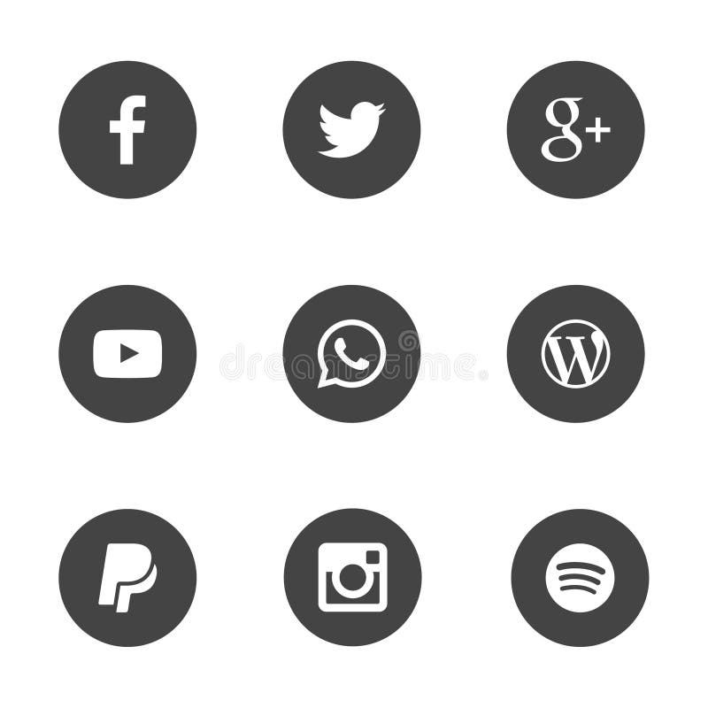 Collection of Social Media Icons and Logos Editorial Stock Image ...