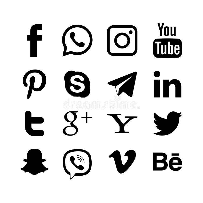 Collection Of Social Media Icons And Logos Editorial vrogue.co