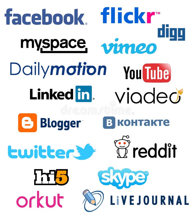 Collection sociale célèbre de logo de réseau