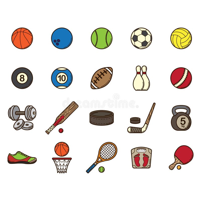 Collection of Sports Vector Stock Vector - Illustration of action ...