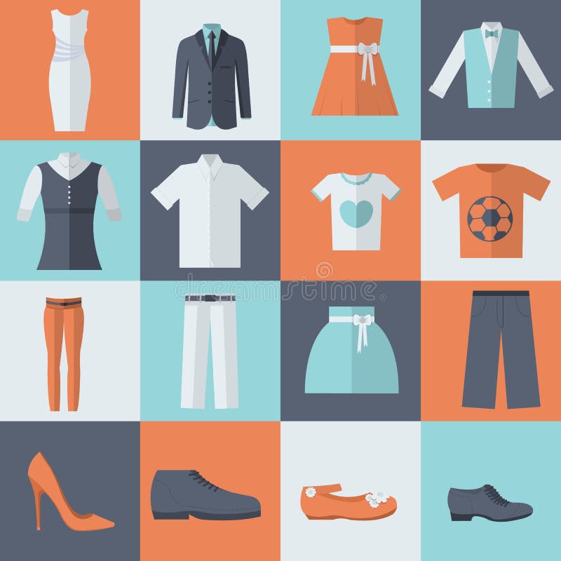 Fashion Clothing Infographics Template Concept. Icons Design For