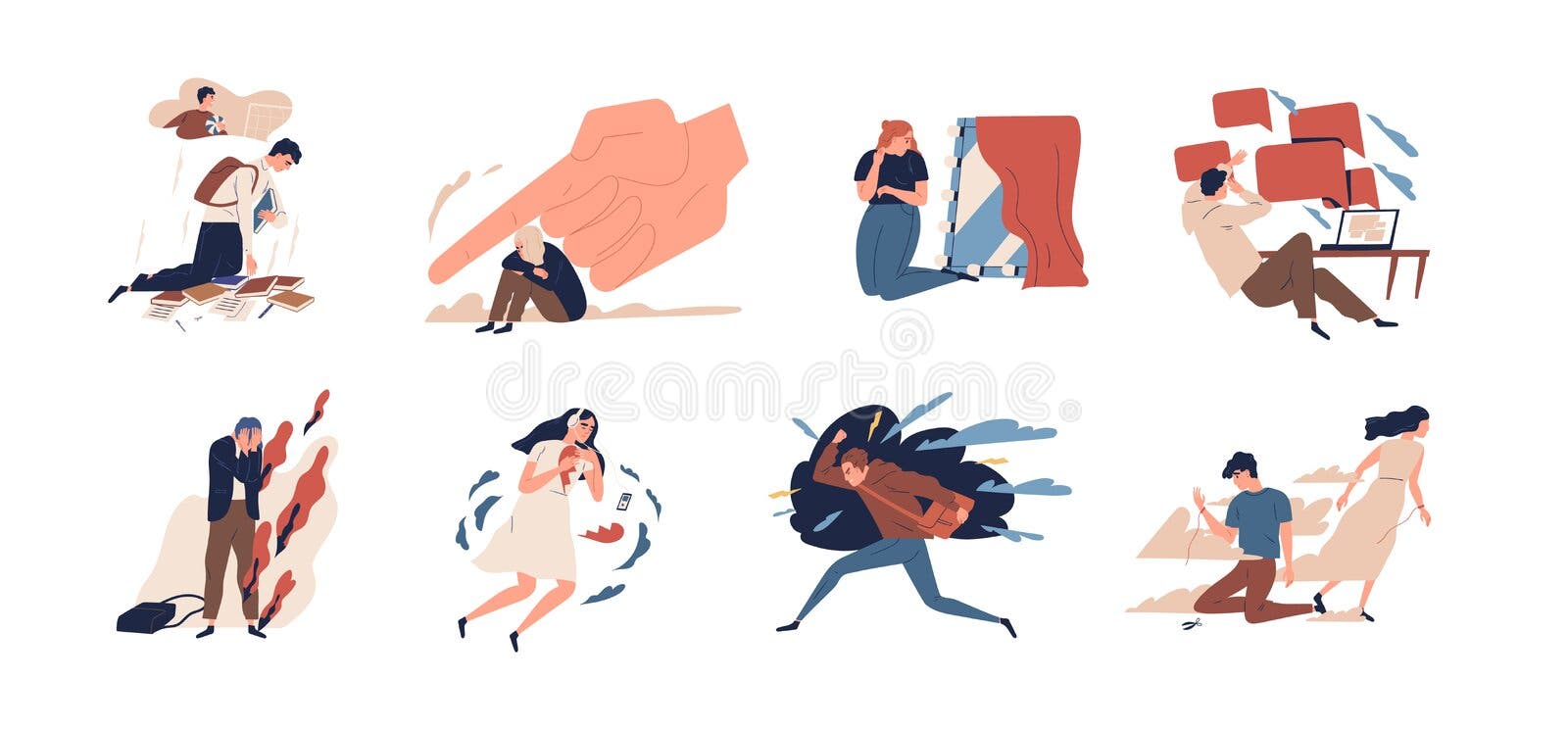 Borderline Personality Disorder BPD Signs and Symptoms. Stock Vector -  Illustration of angry, disorder: 139283164