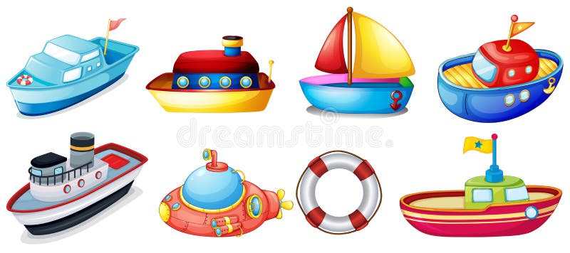Collection of toy boats stock vector. Illustration of cartoon - 39024630 Collection of toy boats stock vector. Illustration of cartoon - 39024630