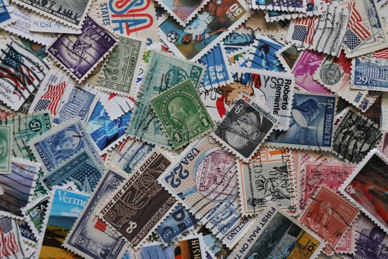Assortment of United States Stamps. Editorial Photo Image of letter
