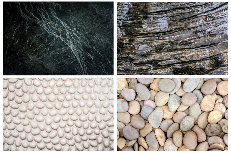 Collection of various Natural stone wall texture for background.
