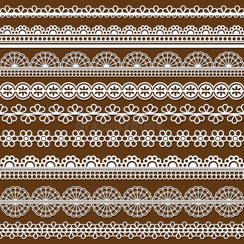 Collection of vector lace