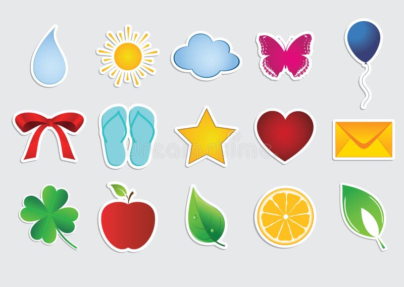 Collection of vector stickers