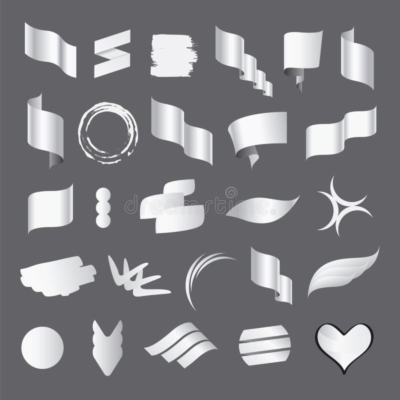 Collection of Vector White Flags Stock Vector - Illustration of sign