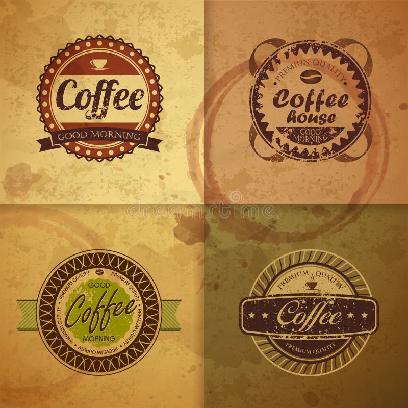 Collection of vintage Coffee labels