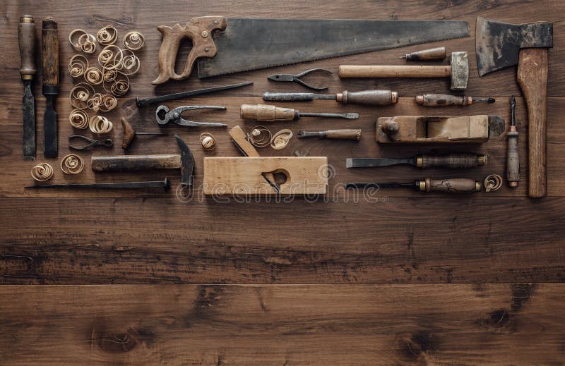 Collection of Vintage Woodworking Tools Stock Image Image of skills