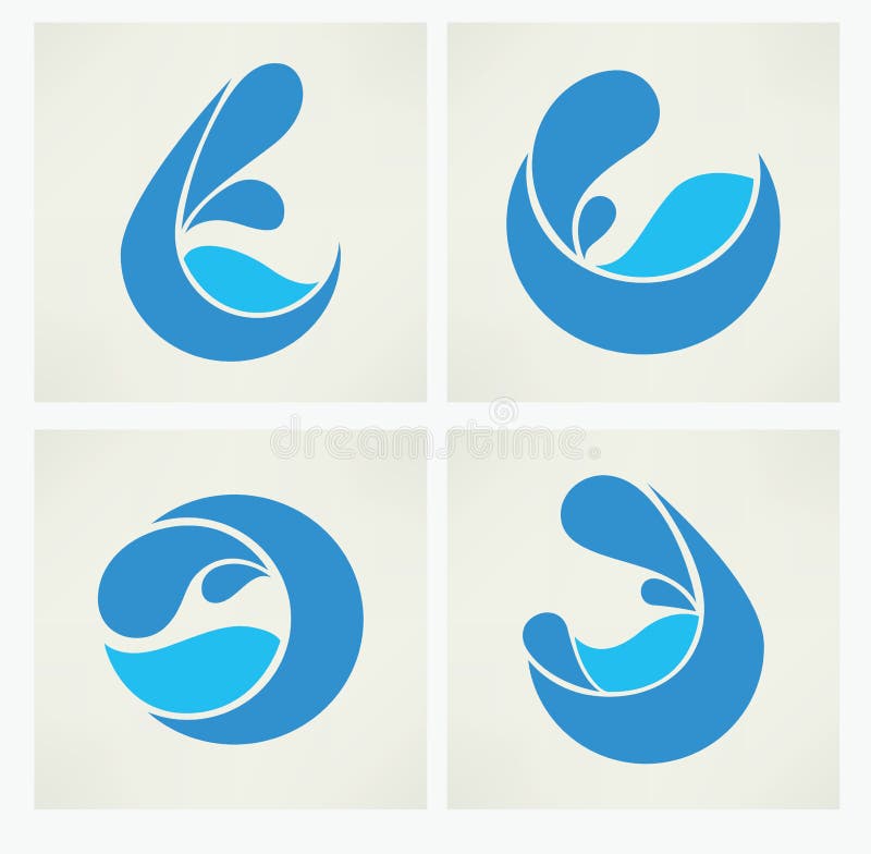 Collection of water stickers stock illustration Collection of water stickers stock illustration