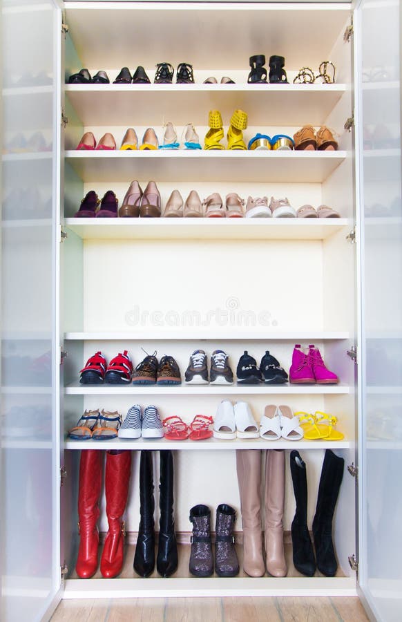 Collection of women`s shoes on white background. Collection of women`s shoes on white background