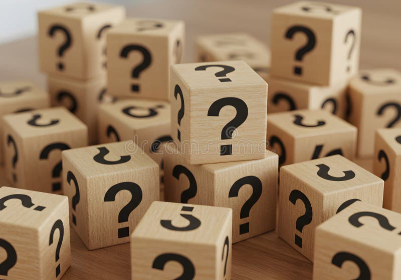 Question mark blocks concept idea for problem solving and decision making uncertainty and confusion vector illustration