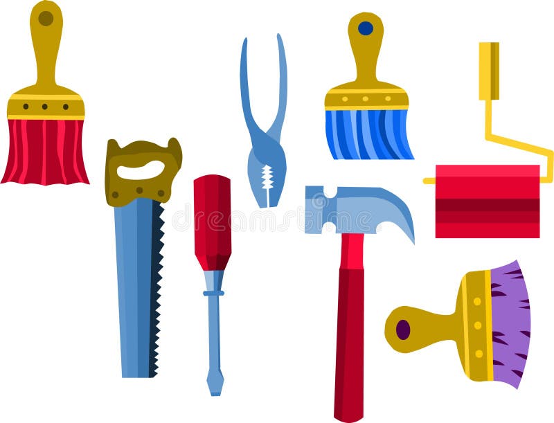 Collection of work tools, illustration -2 vector illustration