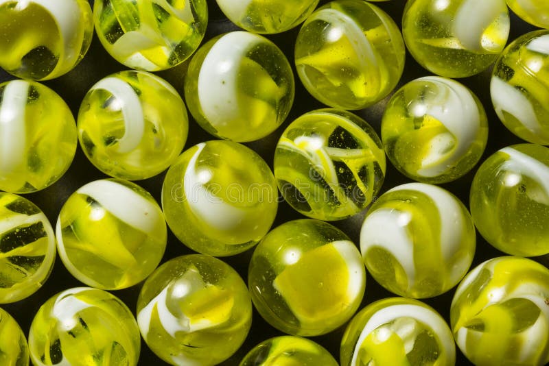 Yellow Swirl Marbles stock photo. Image of collection 30137776