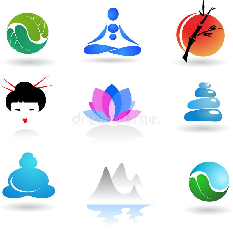 Collection of Zen logo stock vector. Illustration of medicine 6749139