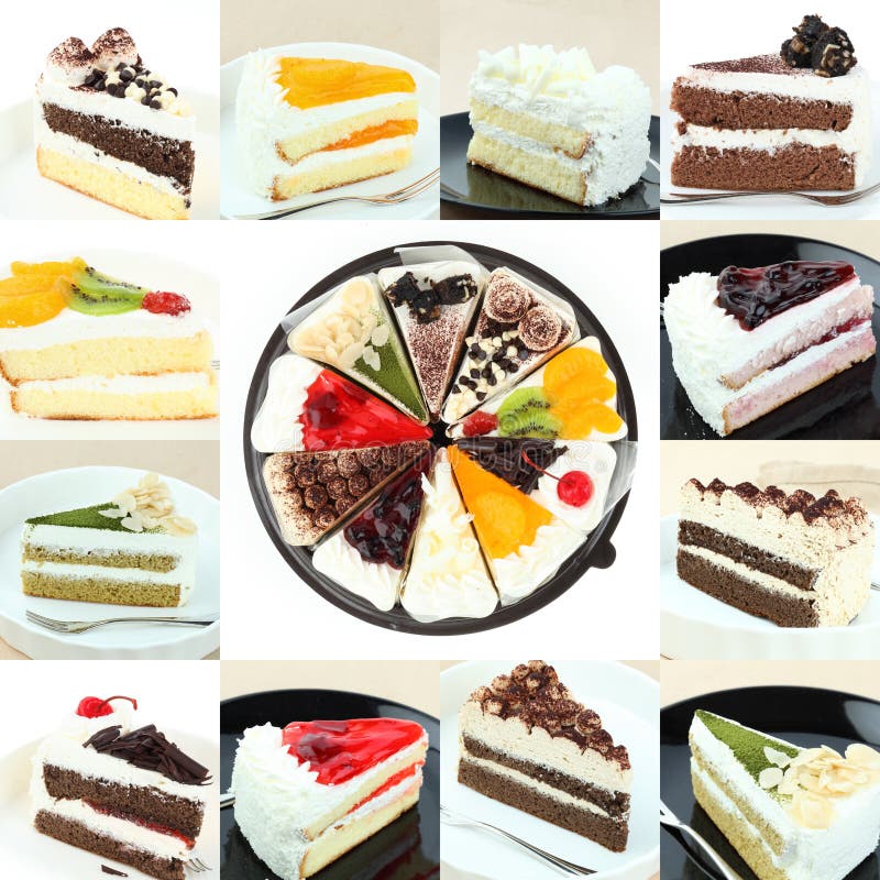 Collectionl Sweet Cakes Slices Pieces Stock Image Image of pastry, icing 97219895