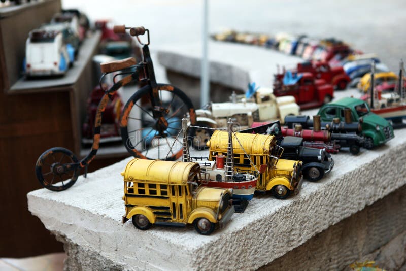 Automobile collections placed on a top of a wall. Automobile collections placed on a top of a wall