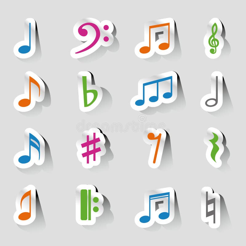 Collections de notes de musique illustration stock