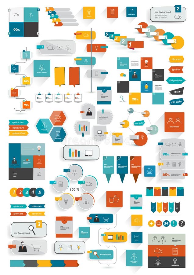 Colecciones de infografias un piso diseno plantilla.