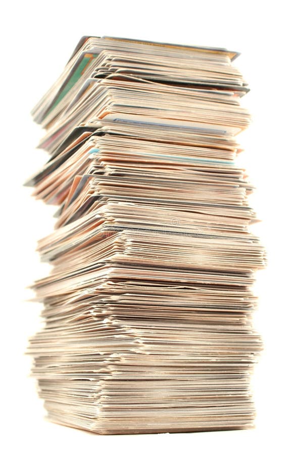Collector cards stock image. Image of deck, hobbies, piled 1584609