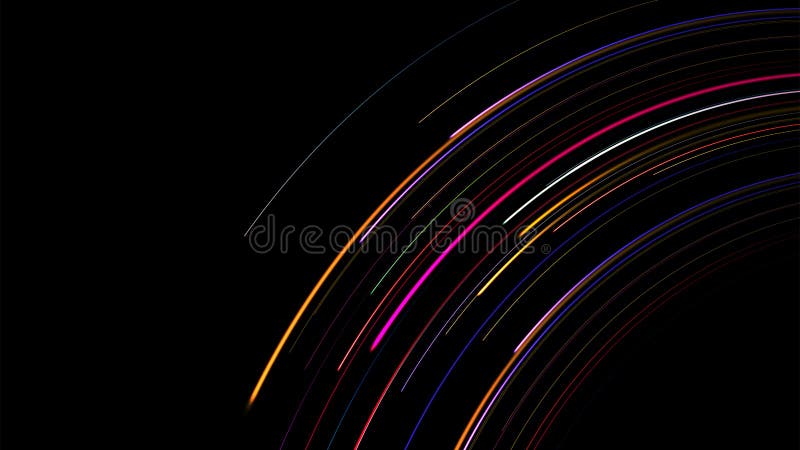 Collegamento dati linea di velocità curva colorata illustrazione di stock