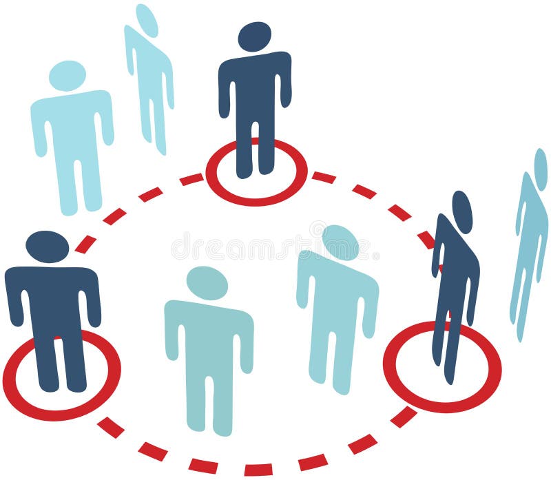 Collegamento sociale del cerchio della rete della gente del membro