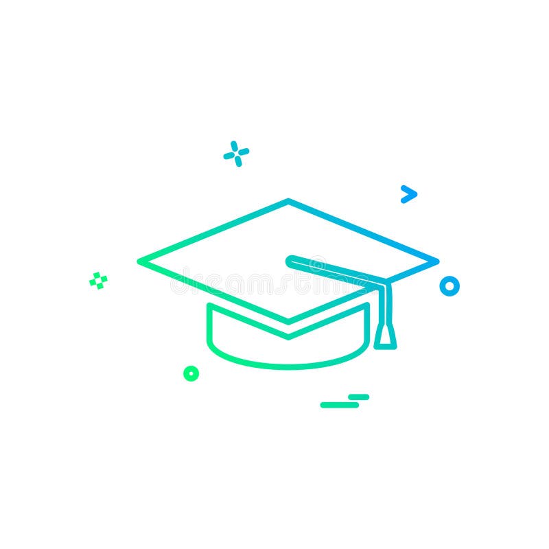 College education graduation cap hat university icon vector design royalty free illustration