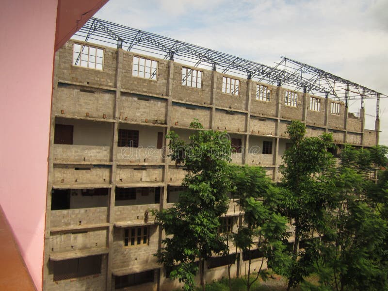 College under construction royalty free stock photo