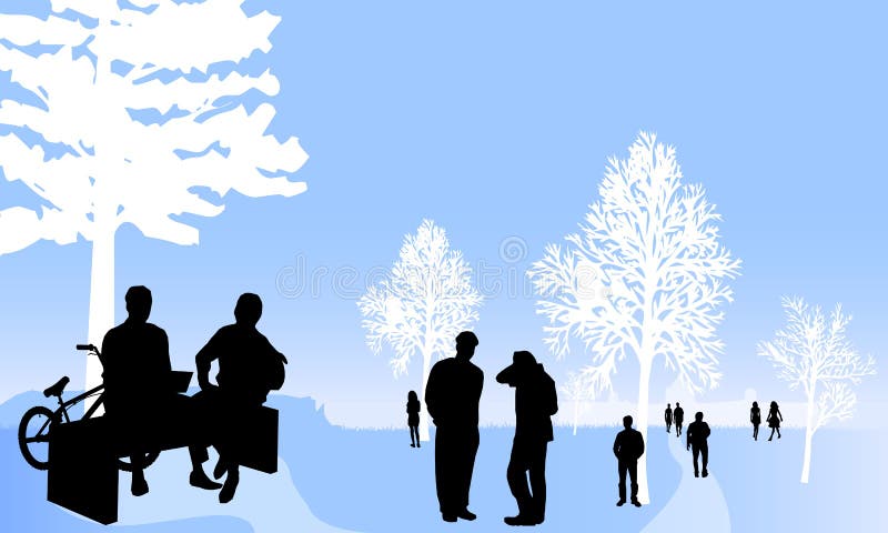 College university campus park royalty free illustration