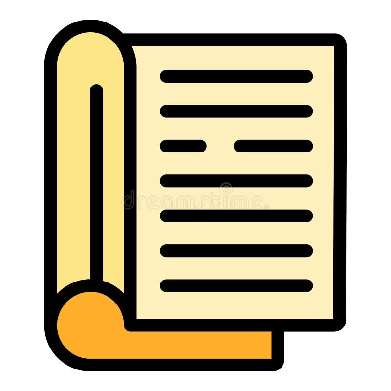 College writing icon color outline vector royalty free illustration