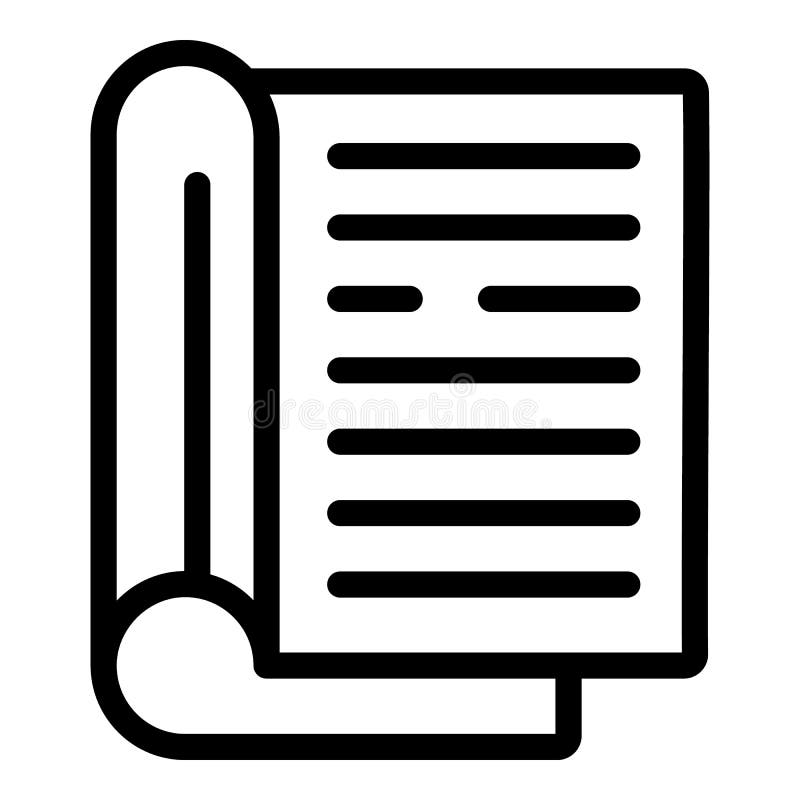 College writing icon, outline style royalty free illustration