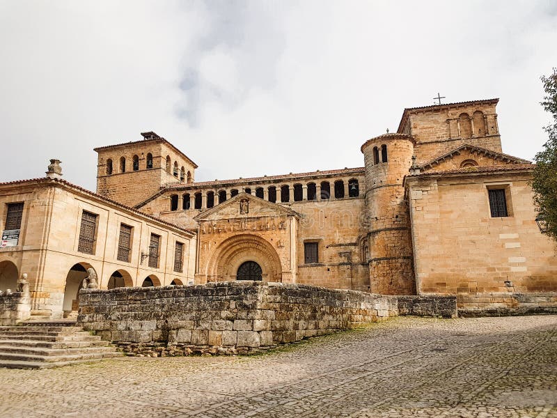 Collegiate Church of Santillana Del Mar Spain Stock Photo - Image of ...