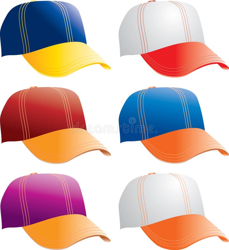 Vector baseball caps stock vector. Illustration of cool - 12870108