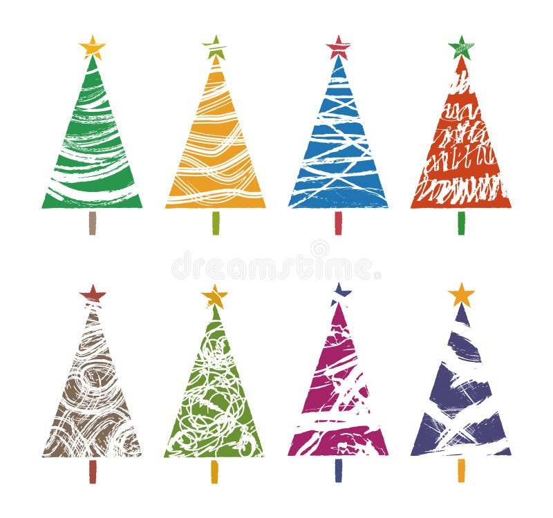 Collezioni variopinte dell'albero di Natale, elementi grafici royalty illustrazione gratis Collezioni variopinte dell'albero di Natale, elementi grafici royalty illustrazione gratis