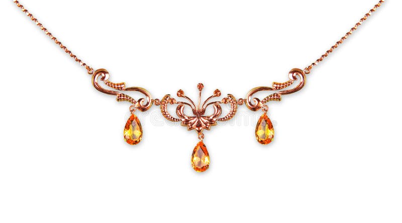 Collier d'or photographie stock Collier d'or photographie stock