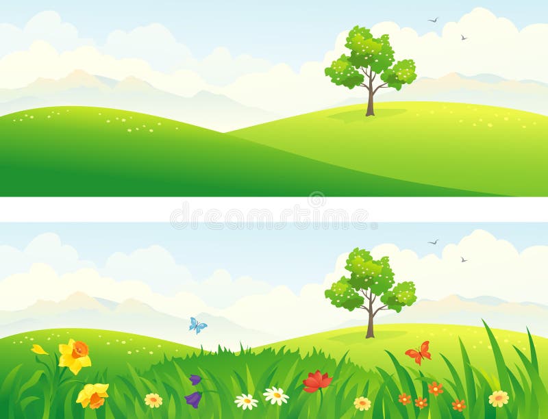 Colline verdi royalty illustrazione gratis Colline verdi royalty illustrazione gratis