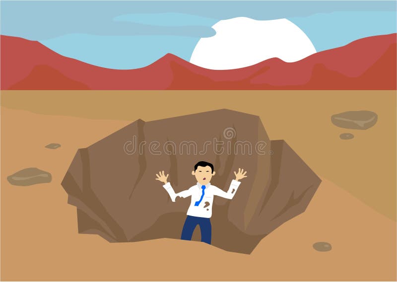 Download Collé dans une piqûre illustration de vecteur. Illustration du désespéré - 72686