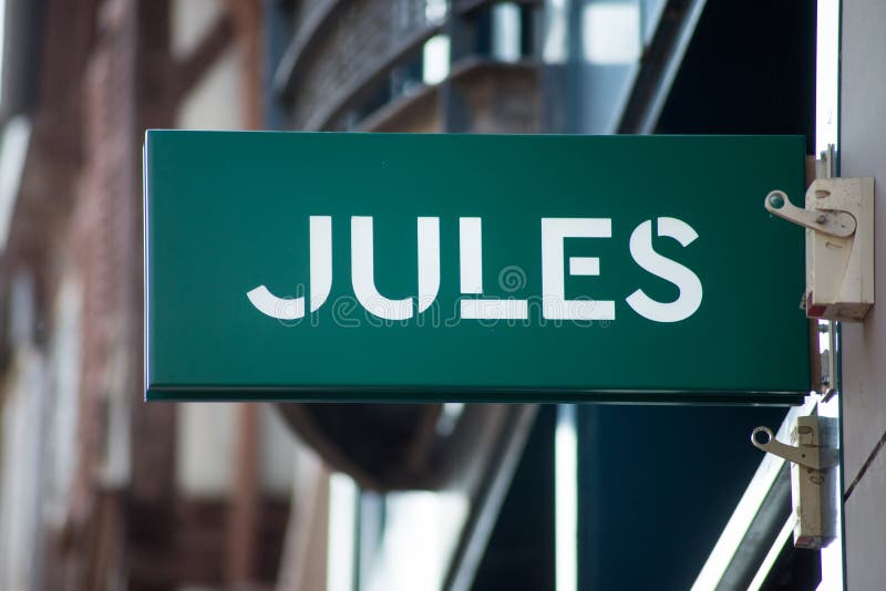 Jules Logo in Front of Their Shop for Lyon. Jules is a French Fashion ...