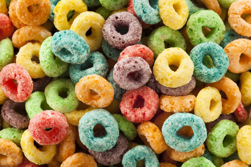 Coloful Fruit Cereal Loops