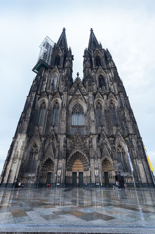 Cologne Cathedral on the West Side, Germany Editorial Stock Image