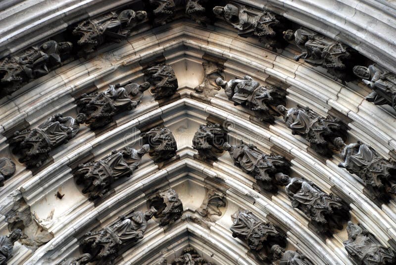 Cologne Cathedral (Kolner Dom, official name Hohe Domkirche St. Peter und Maria) is one of the best-known architectural monuments in Germany and has been Cologne's (Koln's) most famous landmark since its completion in the late 19th century. The cathedral is under the administration of the Roman Catholic Church and is the seat of the Archbishop of Cologne. From 1880, when its spires were completed, it was the world's tallest structure, losing its title on the completion of the Washington Monument in Washington DC, 1884. Cologne Cathedral remains the second-tallest Gothic structure in the world; only the steeple of the Ulm Munster is higher. Construction of the gothic church began in 1248 and took, with interruptions, more than 600 years to complete - it was finally finished in 1880. The two towers are 157m tall, the cathedral is 144m long and 86m wide. The cathedral is dedicated to Saints Peter and Mary. It was built on the site of a 4th century Roman temple, a square edifice known as the 'oldest cathedral' and commissioned by Maternus, the first Christian bishop of Cologne. A second church built on the site, the so-called Old Cathedral, was completed in 818. This burned down on April 30, 124. Cologne Cathedral (Kolner Dom, official name Hohe Domkirche St. Peter und Maria) is one of the best-known architectural monuments in Germany and has been Cologne's (Koln's) most famous landmark since its completion in the late 19th century. The cathedral is under the administration of the Roman Catholic Church and is the seat of the Archbishop of Cologne. From 1880, when its spires were completed, it was the world's tallest structure, losing its title on the completion of the Washington Monument in Washington DC, 1884. Cologne Cathedral remains the second-tallest Gothic structure in the world; only the steeple of the Ulm Munster is higher. Construction of the gothic church began in 1248 and took, with interruptions, more than 600 years to complete - it was finally finished in 1880. The two towers are 157m tall, the cathedral is 144m long and 86m wide. The cathedral is dedicated to Saints Peter and Mary. It was built on the site of a 4th century Roman temple, a square edifice known as the 'oldest cathedral' and commissioned by Maternus, the first Christian bishop of Cologne. A second church built on the site, the so-called Old Cathedral, was completed in 818. This burned down on April 30, 124