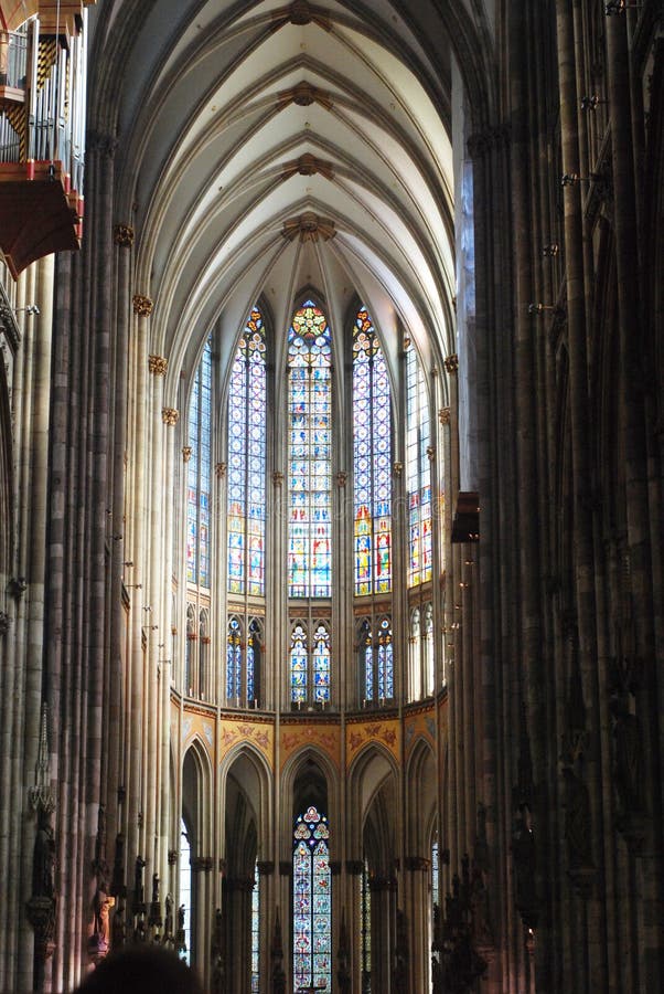 Cologne Cathedral (Kolner Dom, official name Hohe Domkirche St. Peter und Maria) is one of the best-known architectural monuments in Germany and has been Cologne's (Koln's) most famous landmark since its completion in the late 19th century. The cathedral is under the administration of the Roman Catholic Church and is the seat of the Archbishop of Cologne. From 1880, when its spires were completed, it was the world's tallest structure, losing its title on the completion of the Washington Monument in Washington DC, 1884. Cologne Cathedral remains the second-tallest Gothic structure in the world; only the steeple of the Ulm Munster is higher. Construction of the gothic church began in 1248 and took, with interruptions, more than 600 years to complete - it was finally finished in 1880. The two towers are 157m tall, the cathedral is 144m long and 86m wide. The cathedral is dedicated to Saints Peter and Mary. It was built on the site of a 4th century Roman temple, a square edifice known as the 'oldest cathedral' and commissioned by Maternus, the first Christian bishop of Cologne. A second church built on the site, the so-called Old Cathedral, was completed in 818. This burned down on April 30, 124. Cologne Cathedral (Kolner Dom, official name Hohe Domkirche St. Peter und Maria) is one of the best-known architectural monuments in Germany and has been Cologne's (Koln's) most famous landmark since its completion in the late 19th century. The cathedral is under the administration of the Roman Catholic Church and is the seat of the Archbishop of Cologne. From 1880, when its spires were completed, it was the world's tallest structure, losing its title on the completion of the Washington Monument in Washington DC, 1884. Cologne Cathedral remains the second-tallest Gothic structure in the world; only the steeple of the Ulm Munster is higher. Construction of the gothic church began in 1248 and took, with interruptions, more than 600 years to complete - it was finally finished in 1880. The two towers are 157m tall, the cathedral is 144m long and 86m wide. The cathedral is dedicated to Saints Peter and Mary. It was built on the site of a 4th century Roman temple, a square edifice known as the 'oldest cathedral' and commissioned by Maternus, the first Christian bishop of Cologne. A second church built on the site, the so-called Old Cathedral, was completed in 818. This burned down on April 30, 124