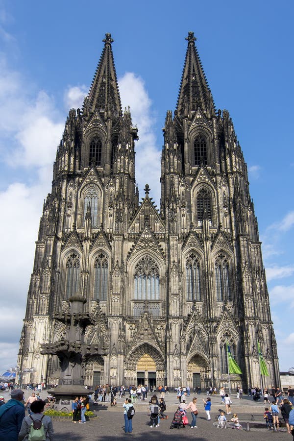 Cologne domkyrkafasad, Tyskland arkivbilder Cologne domkyrkafasad, Tyskland arkivbilder