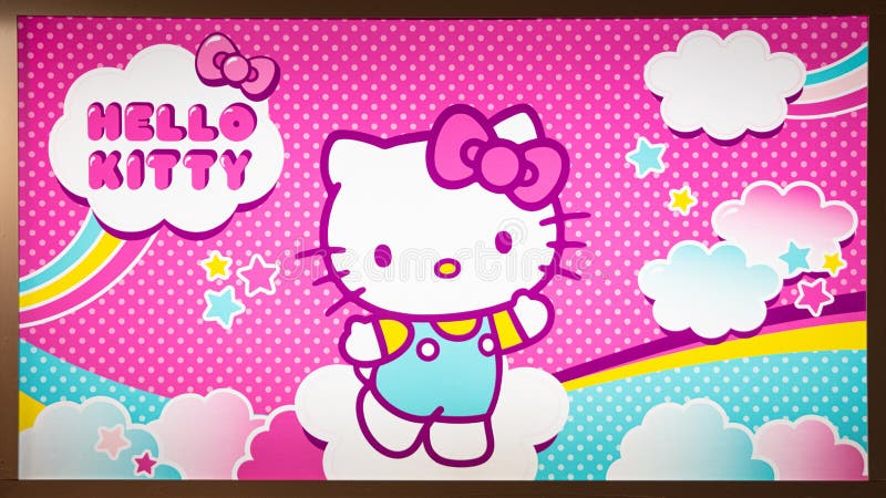 COLOGNE, February 2020: Hello Kitty merchandise at ISM trade fair