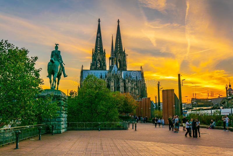 COLOGNE, GERMANY, AUGUST 11, 2018 People are Passing the Philharmony