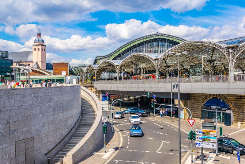 COLOGNE, GERMANY, AUGUST 11, 2018: Train Station in Cologne, Germany