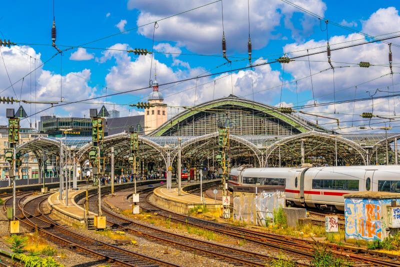 COLOGNE, GERMANY, AUGUST 11, 2018: Train Station in Cologne, Germany