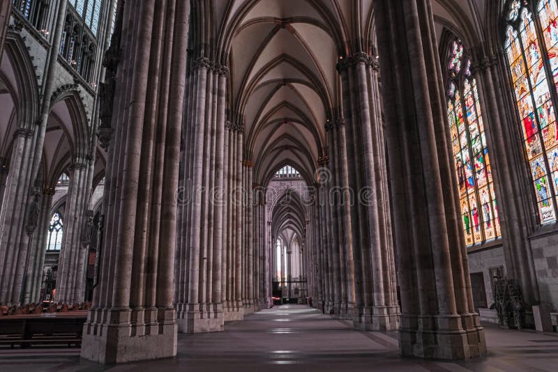 Cologne gothic cathedral interior, Germany, Europe