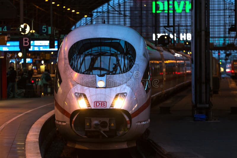 Cologne, North RhineWestphalia/germany 02 12 18 ICE Train in